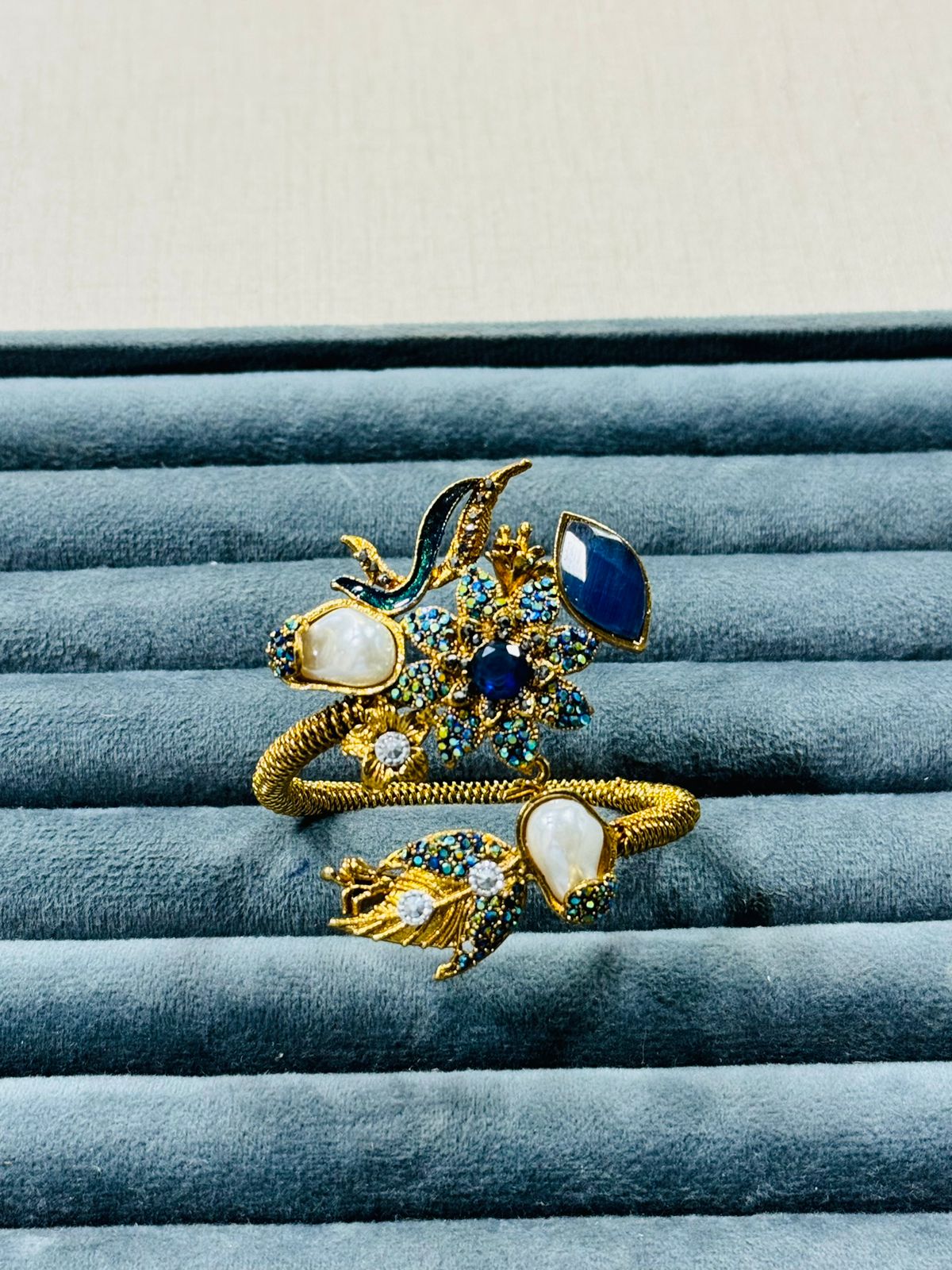 Golden Blossom Designer Hand Cuff