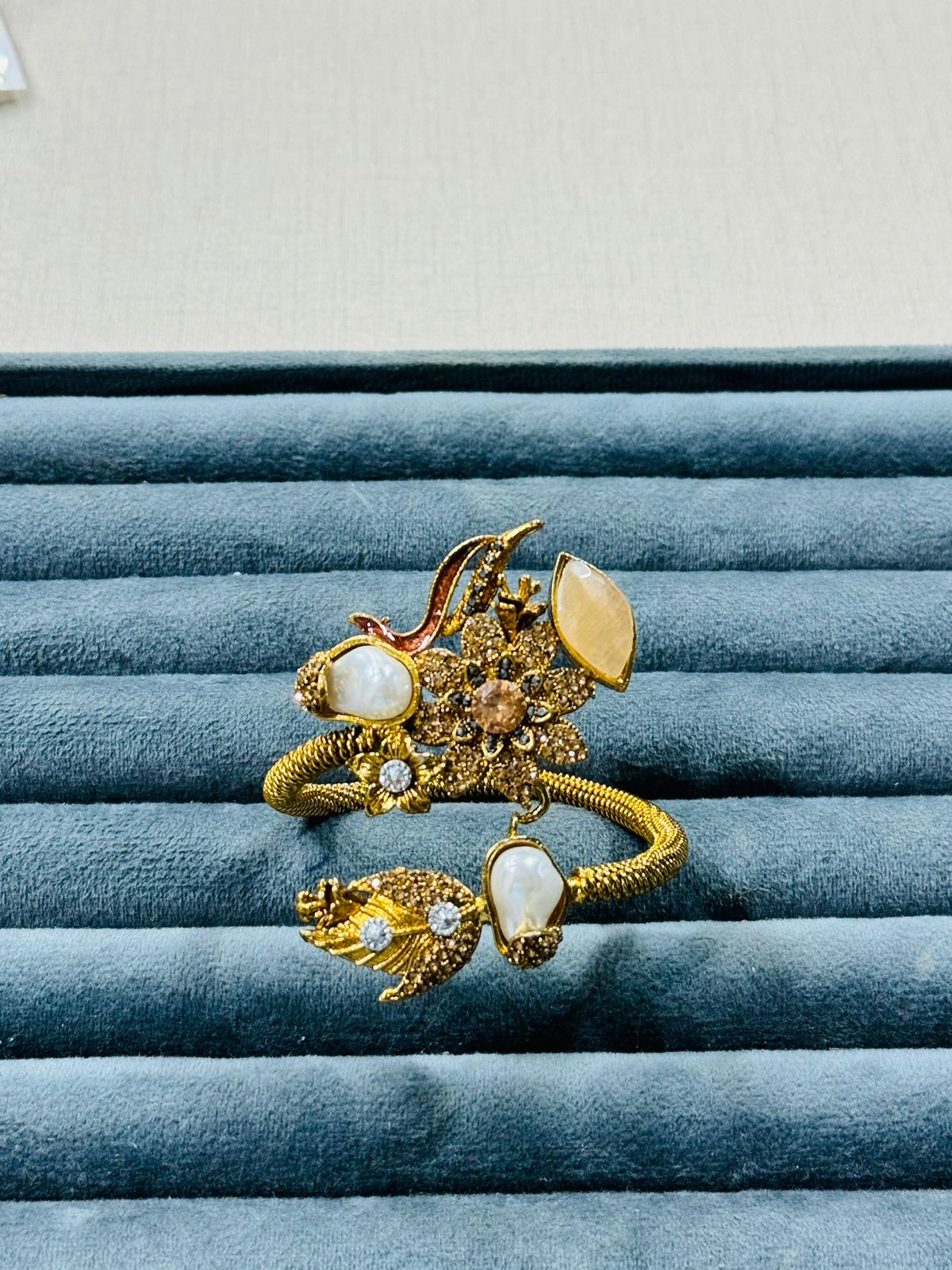 Golden Blossom Designer Hand Cuff