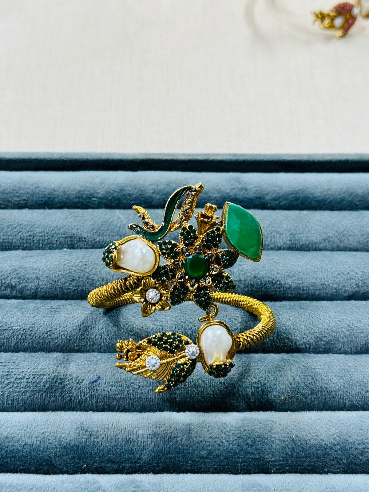 Golden Blossom Designer Hand Cuff