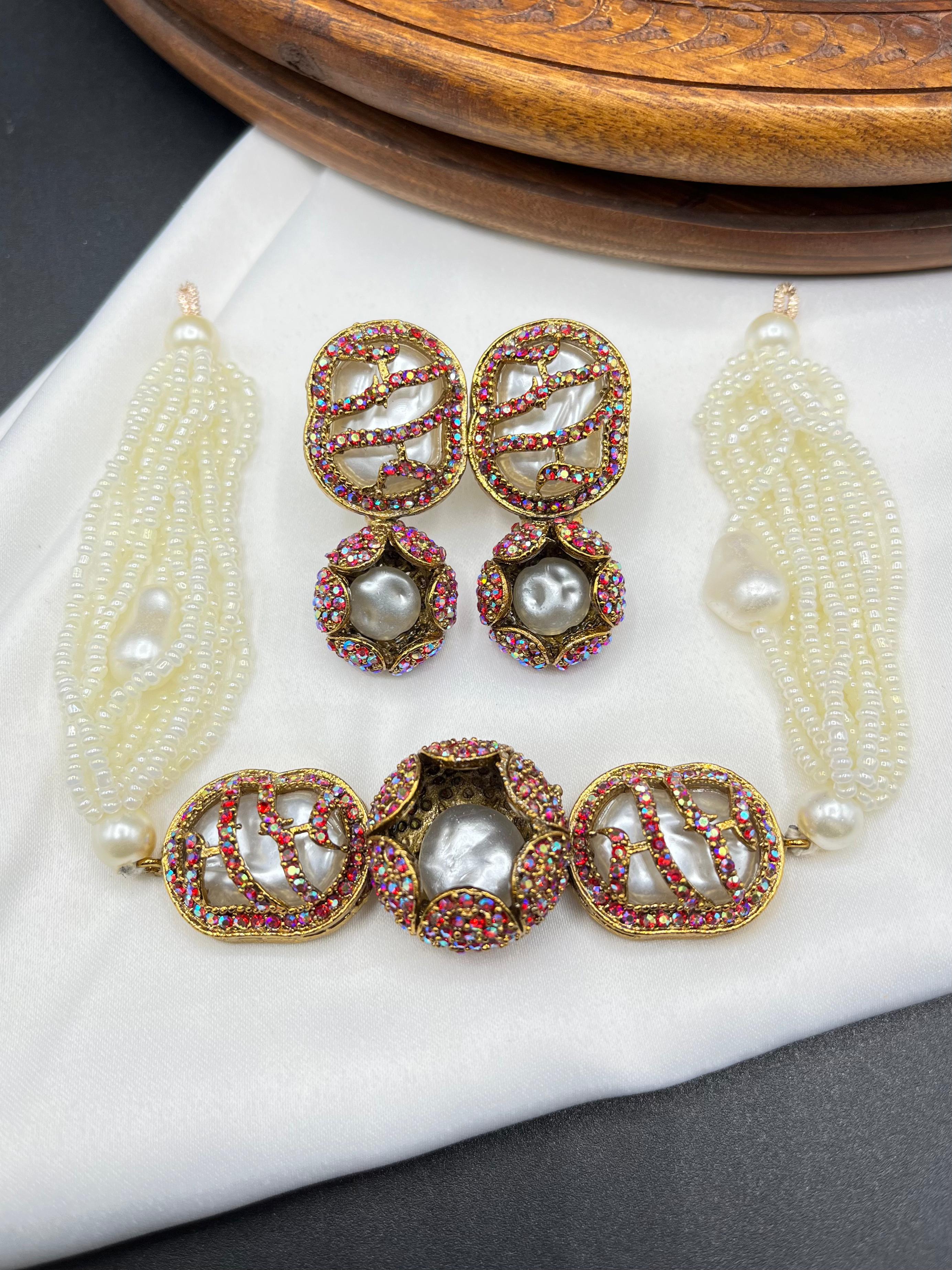 OCEAN ELEGANCE PEARL & CRYSTAL SET