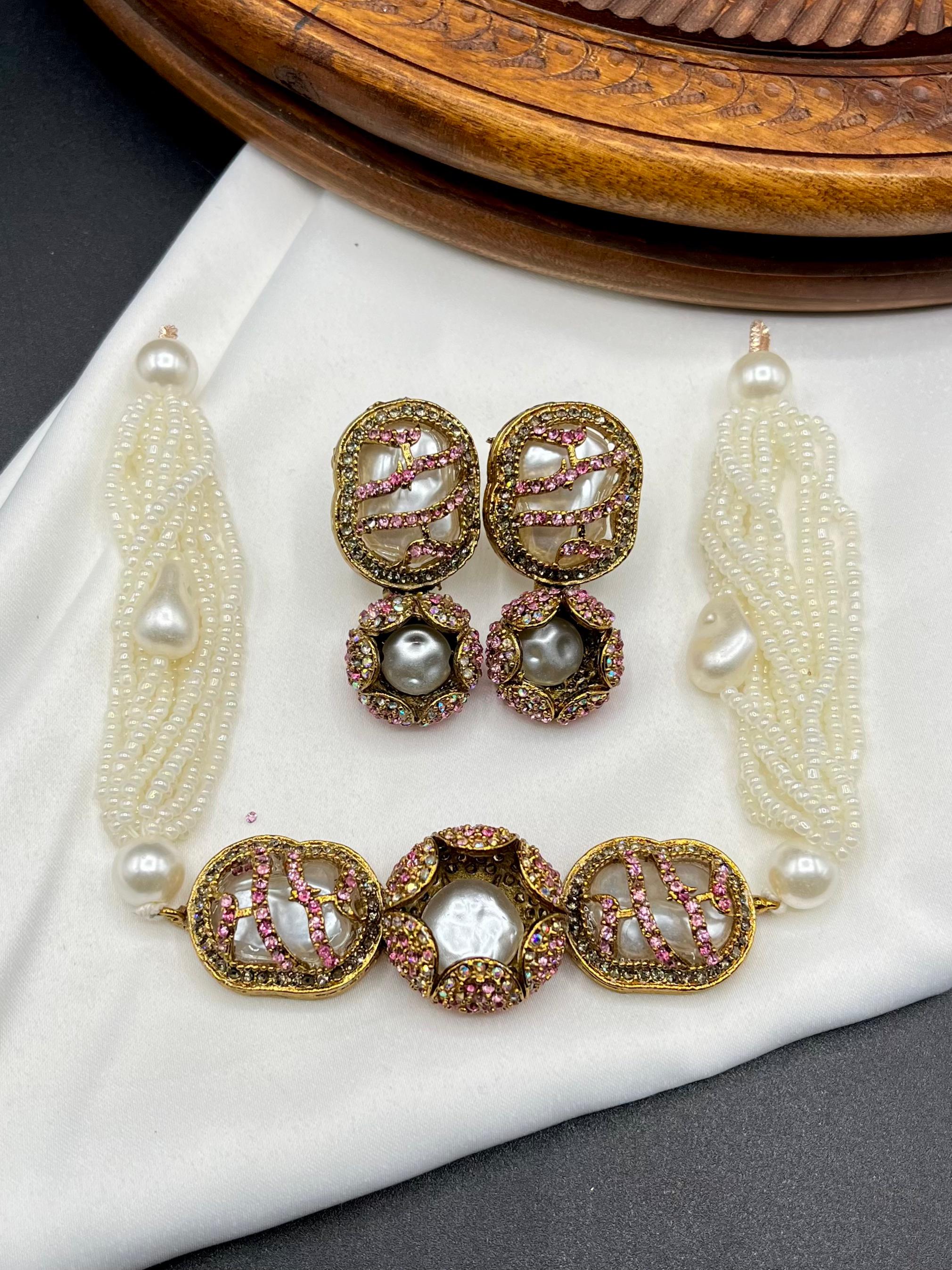 OCEAN ELEGANCE PEARL & CRYSTAL SET